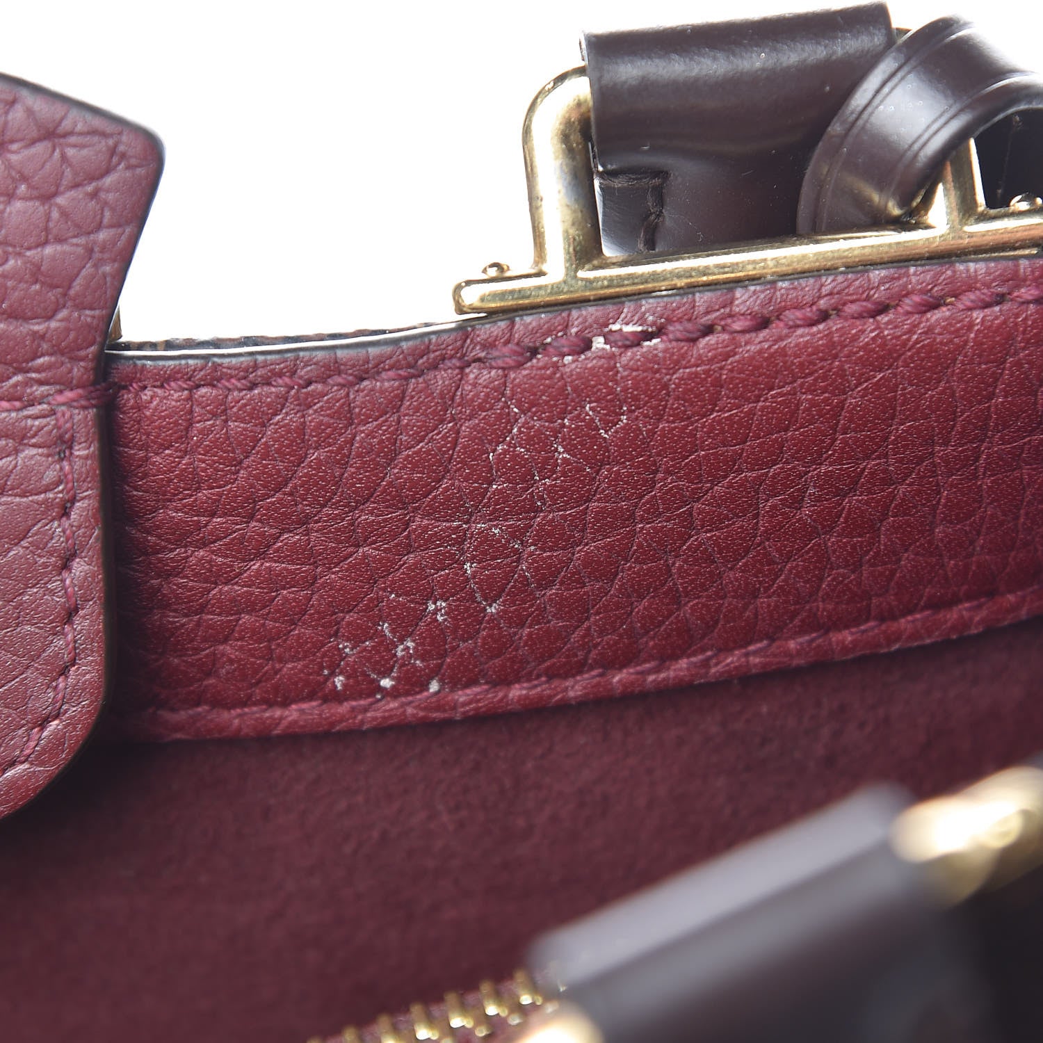 Louis Vuitton Damier Ebene Cuir Taurillon Brittany Bordeaux 12 of 15