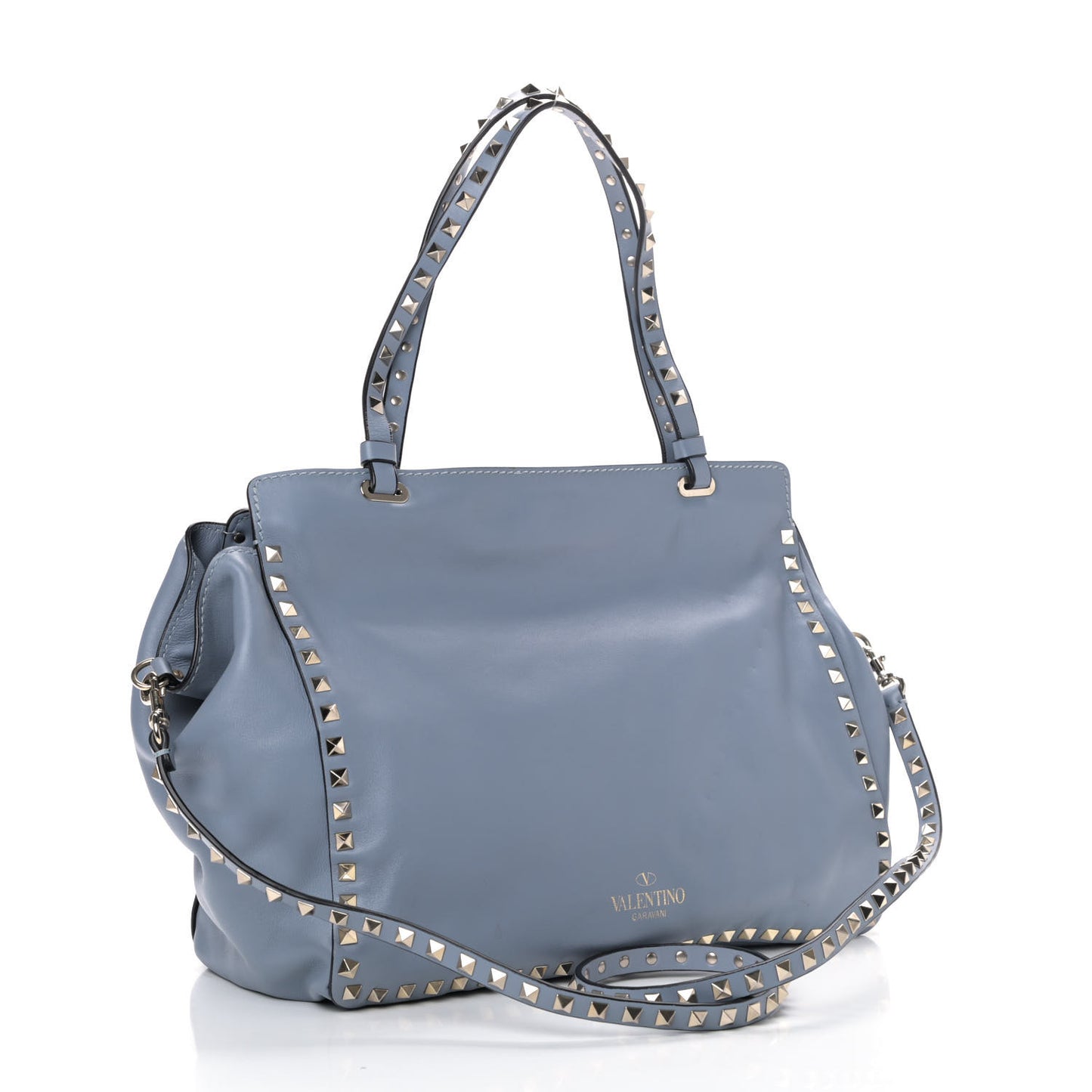 Vitello Medium Rockstud Tote London Stone