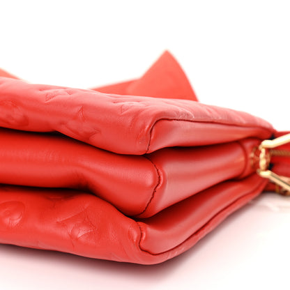 Louis Vuitton Lambskin Embossed Monogram Coussin PM Red 11 of 11