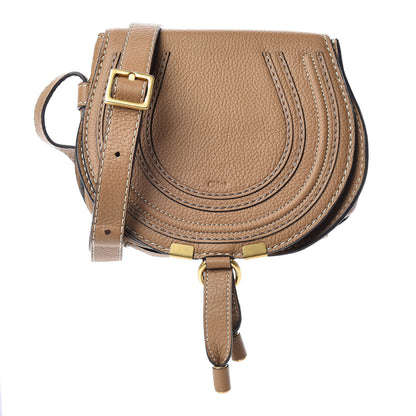 Chloe Calfskin Mini Marcie Round Crossbody Bag Nut 1 of 10