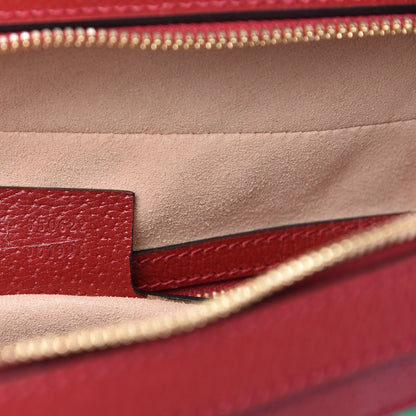 Gucci GG Supreme Monogram Flora Web Small Ophidia Top Handle Shoulder Bag Hibiscus Red 9 of 11