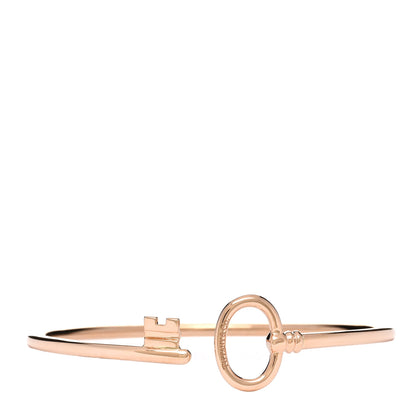 Tiffany 18K Rose Gold Keys Wire Bracelet 1 of 3