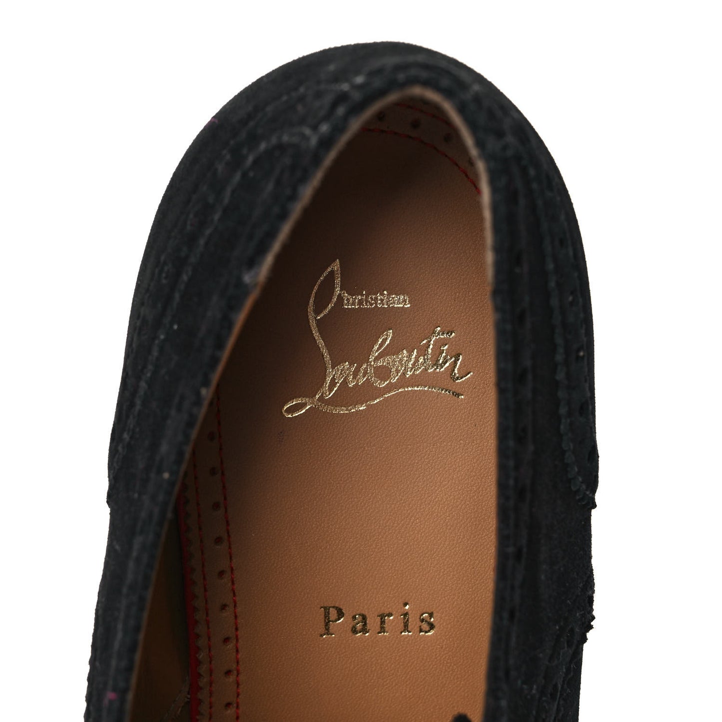 Suede Flat Loafers 42 Black