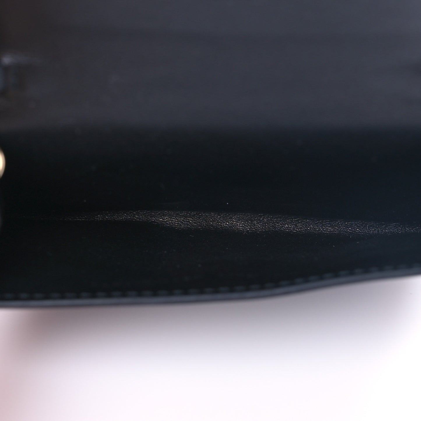 Patent Cannage Mini Chain Belt Pouch Black