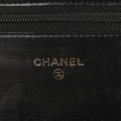 Chanel Lambskin Quilted Wallet On Chain WOC Black 6 of 12