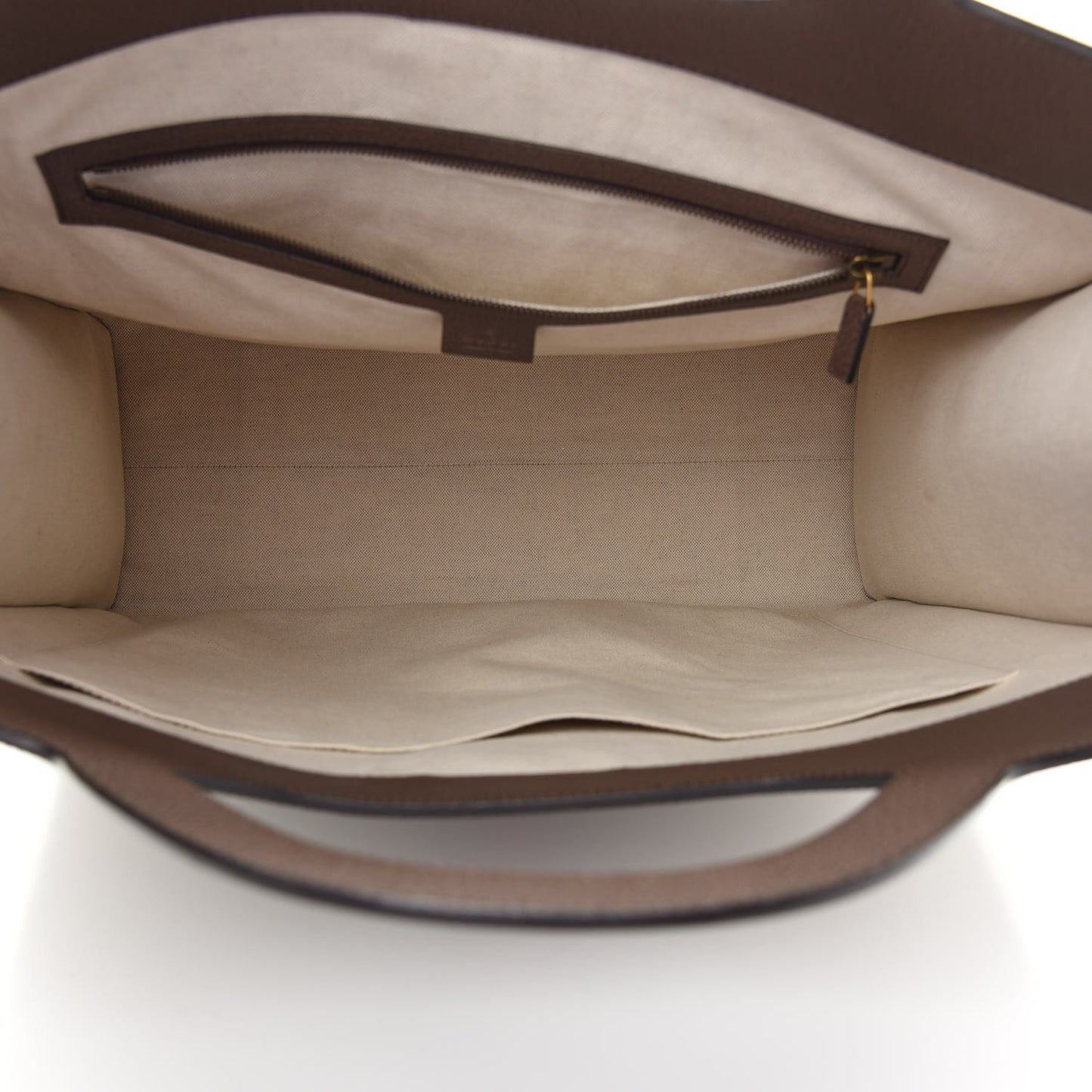 GG Supreme Monogram Textured Calfskin Web Medium Ophidia Slip Handle Tote Beige Ebony New Acero