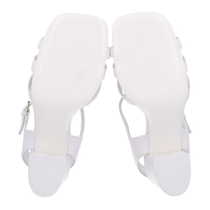 Chanel Lambskin Camellia Sandals 39 White 8 of 10