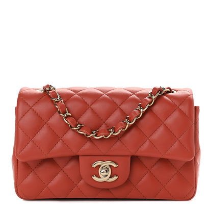 Chanel Lambskin Quilted Mini Rectangular Flap Brown 1 of 8