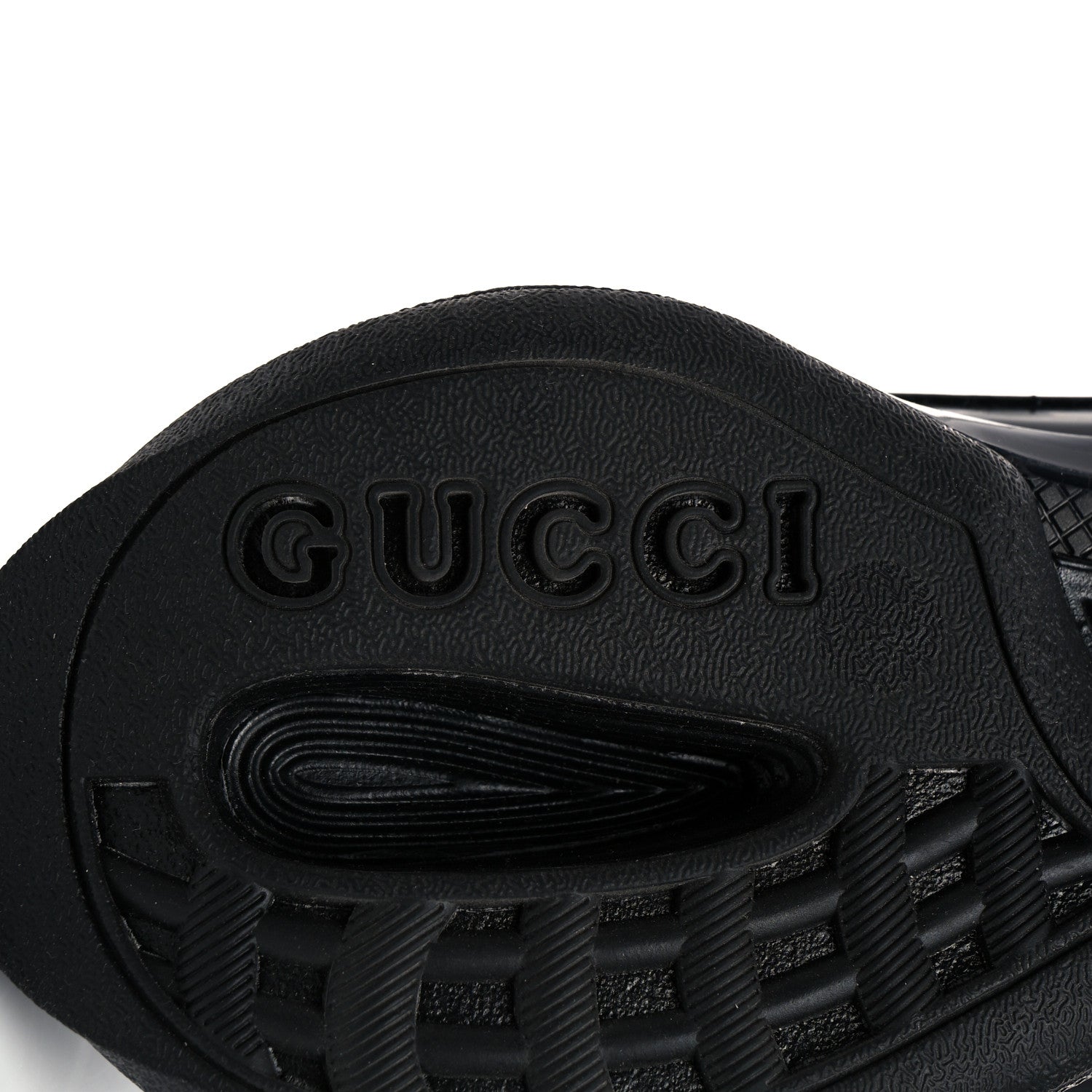 Gucci Tela Retino Mesh Crystal Suede GG Monogram Womens Gucci Run Sneakers 36 Black Silver 8 of 8