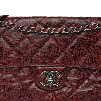 Chanel Crumpled Grained Calfskin Medium CC Crave Flap Bordeaux 8 of 10