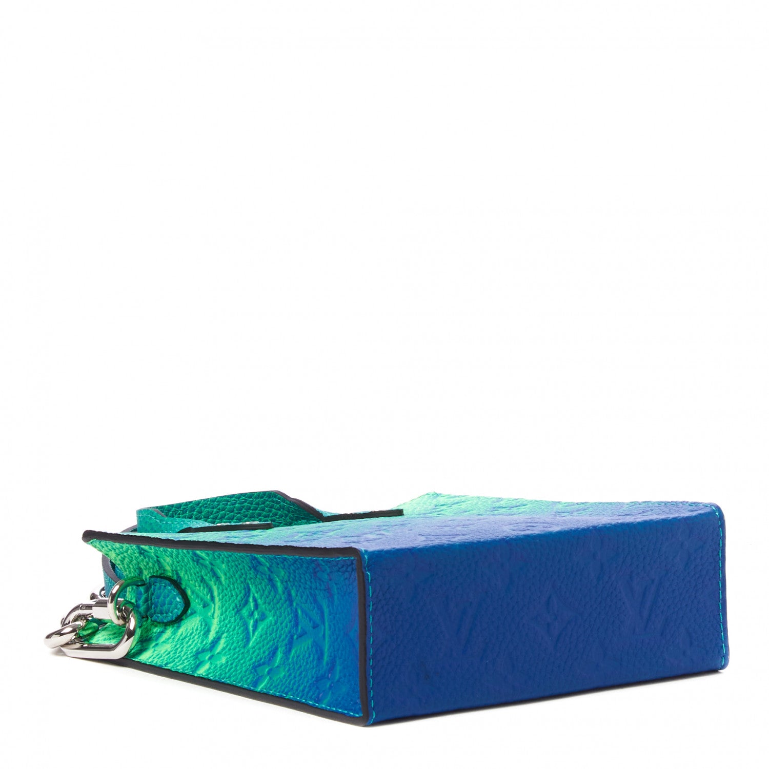 Louis Vuitton Taurillon Illusion Sac Plat XS Bleu Vert 3 of 7