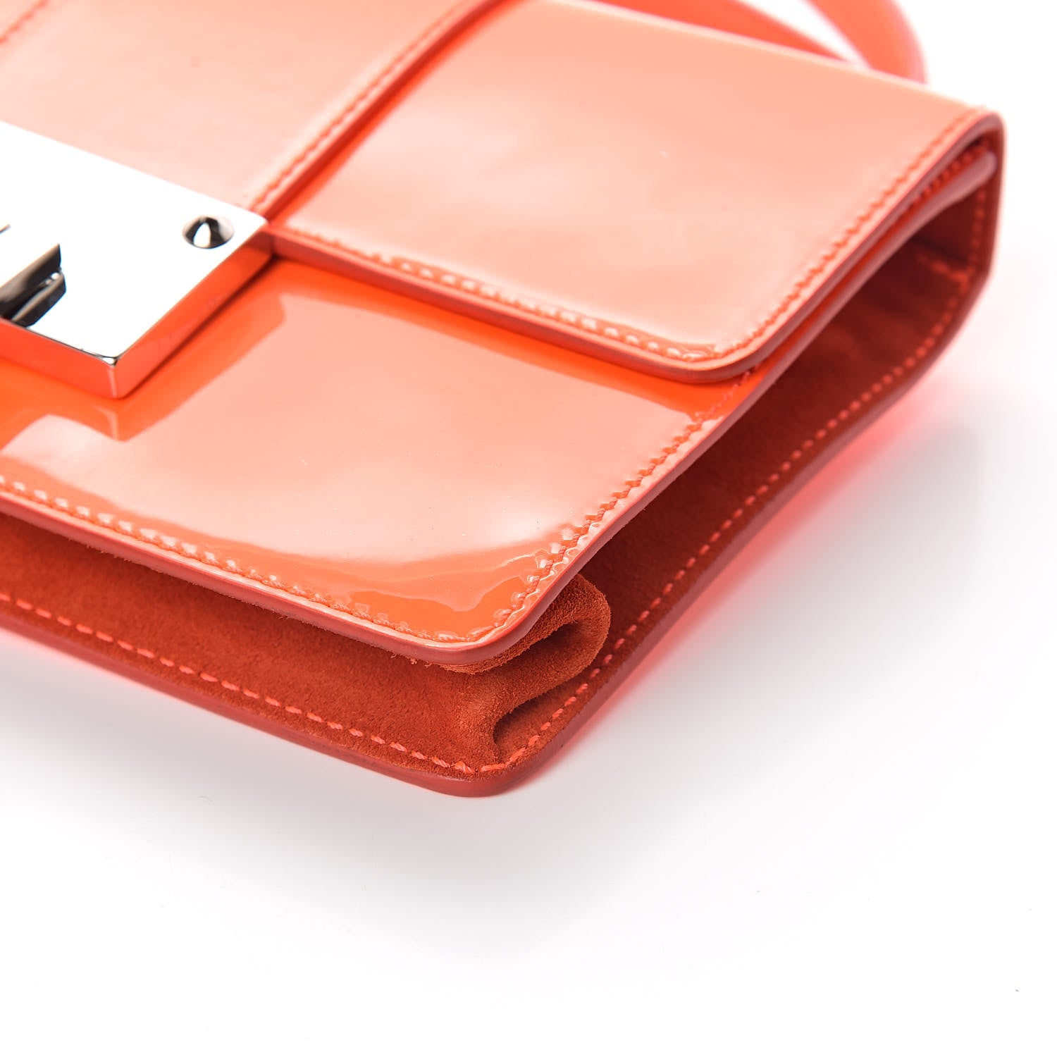 Jimmy Choo Patent Suede Rebel Crossbody Bag Orange 9 of 9