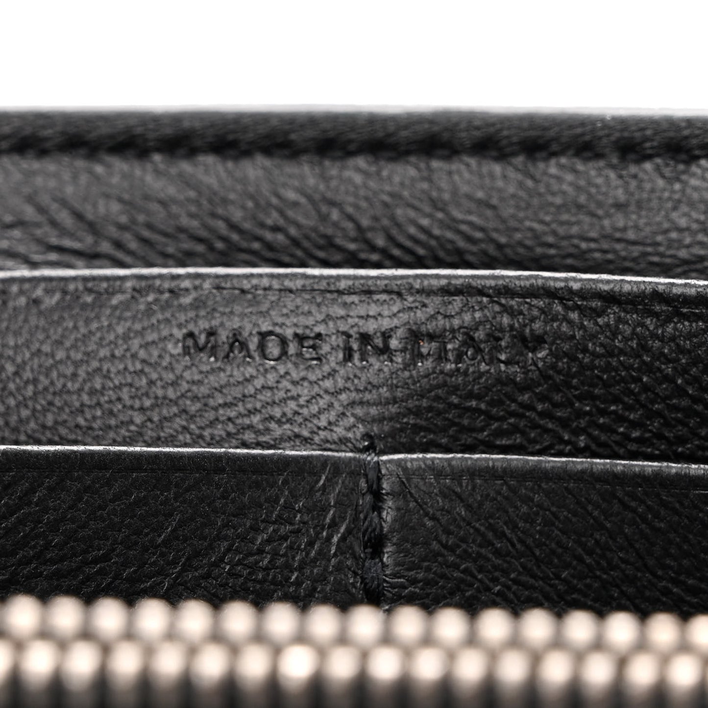 Lambskin Lizard Embossed Classic Paris Chain Wallet Black