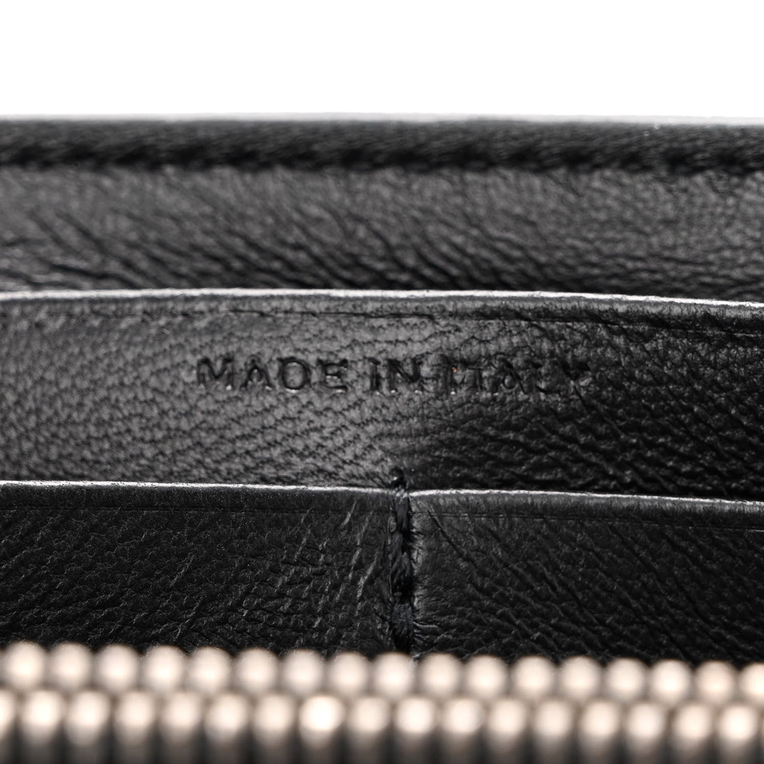 Saint Laurent Lambskin Lizard Embossed Classic Paris Chain Wallet Black 7 of 10