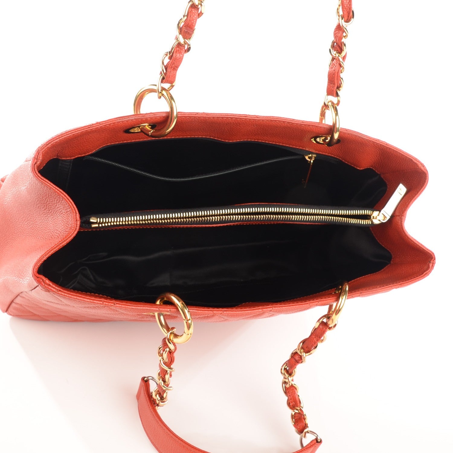 Chanel Caviar Quilted Grand Shopping Tote GST Red 7 of 7