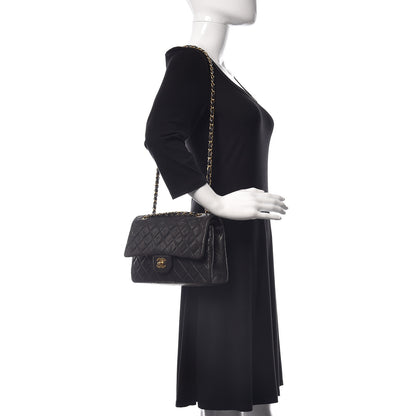 Chanel Lambskin Quilted Medium Double Flap Black 2 of 10
