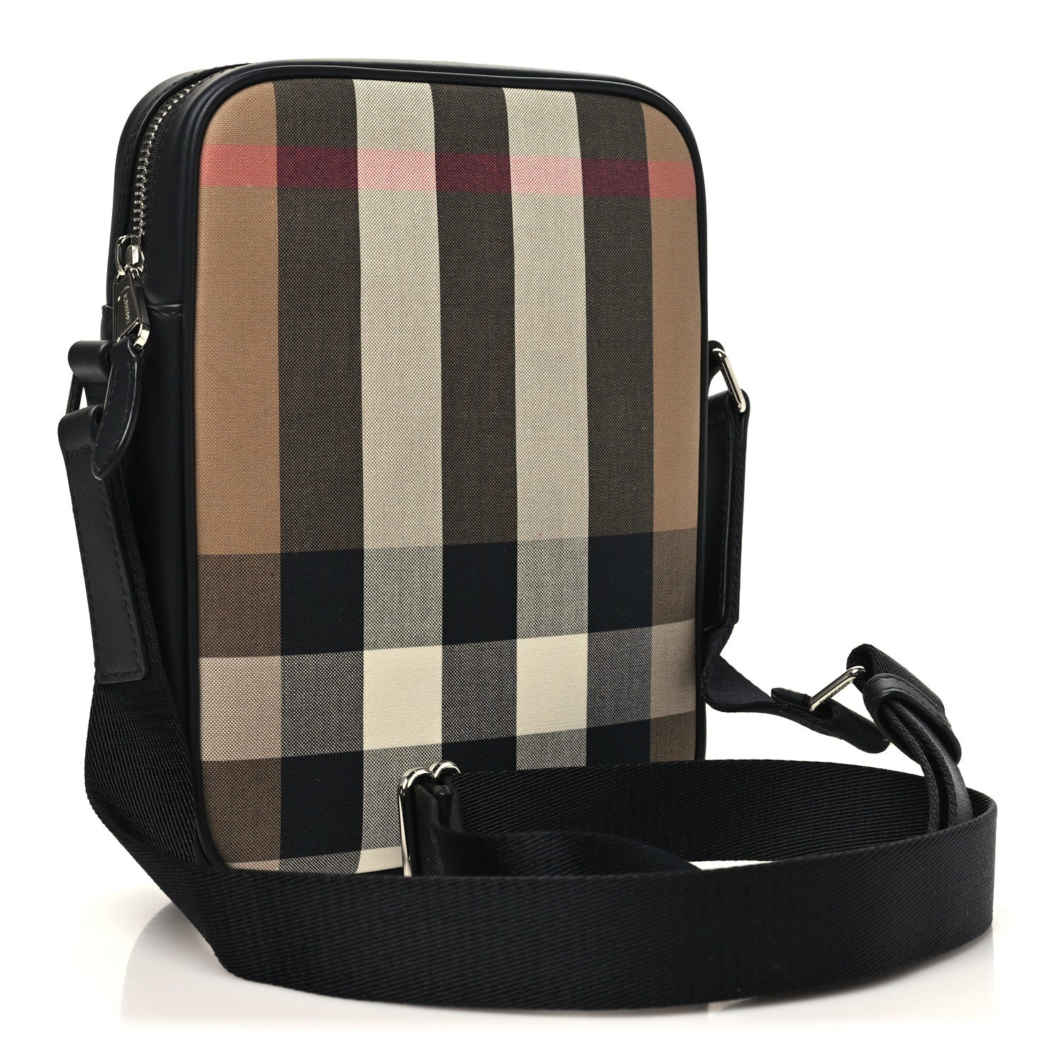 Burberry Canvas Super Exploded Check Vertical Paddy Camera Bag Taupe Brown 3 of 9