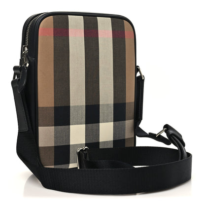 Burberry Canvas Super Exploded Check Vertical Paddy Camera Bag Taupe Brown 3 of 9