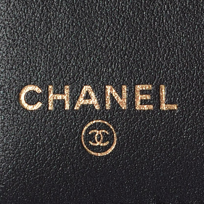 Chanel Iridescent Caviar Quilted Small Wallet Black 6 of 9