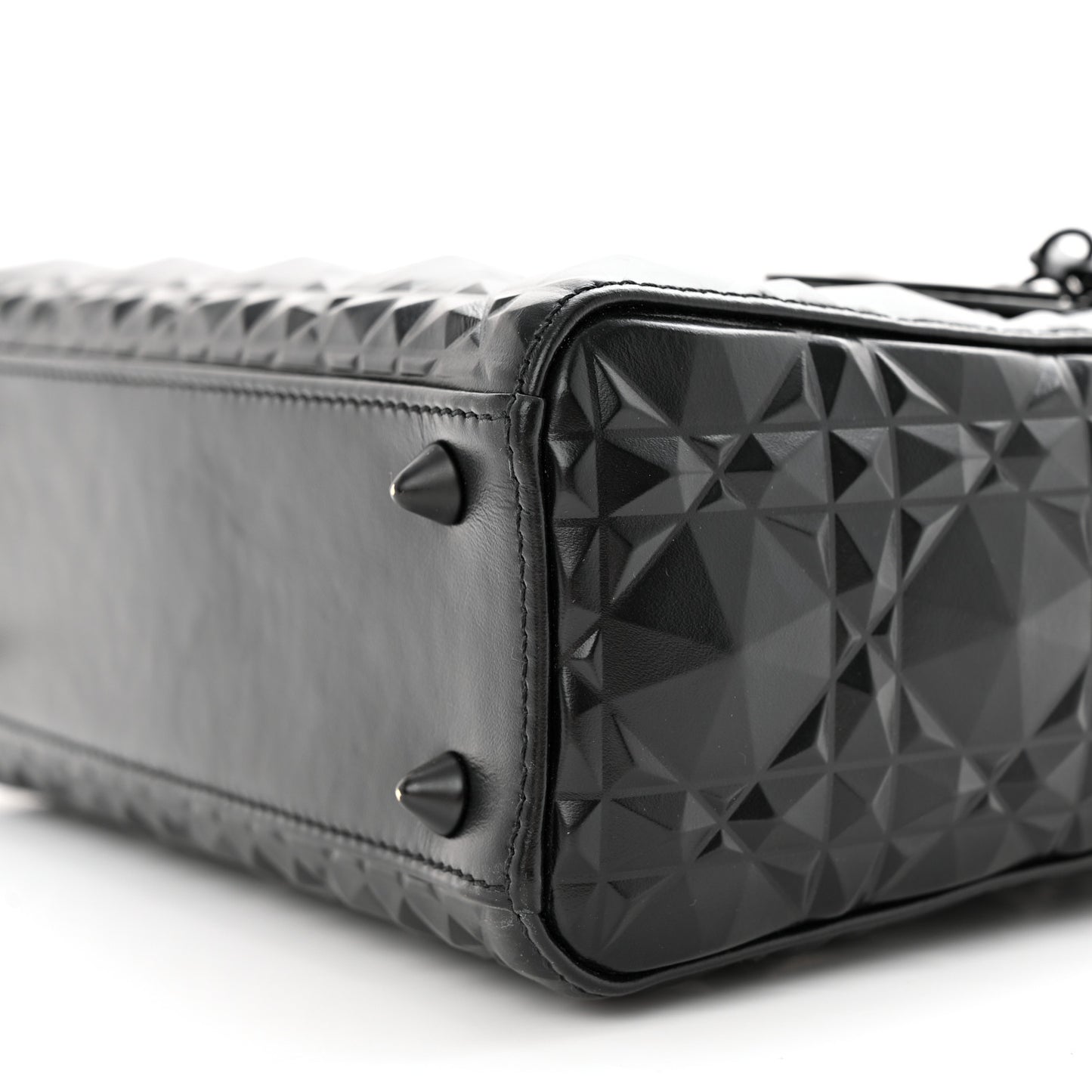 Calfskin Cannage Diamond Small My ABCDior Lady Dior Black