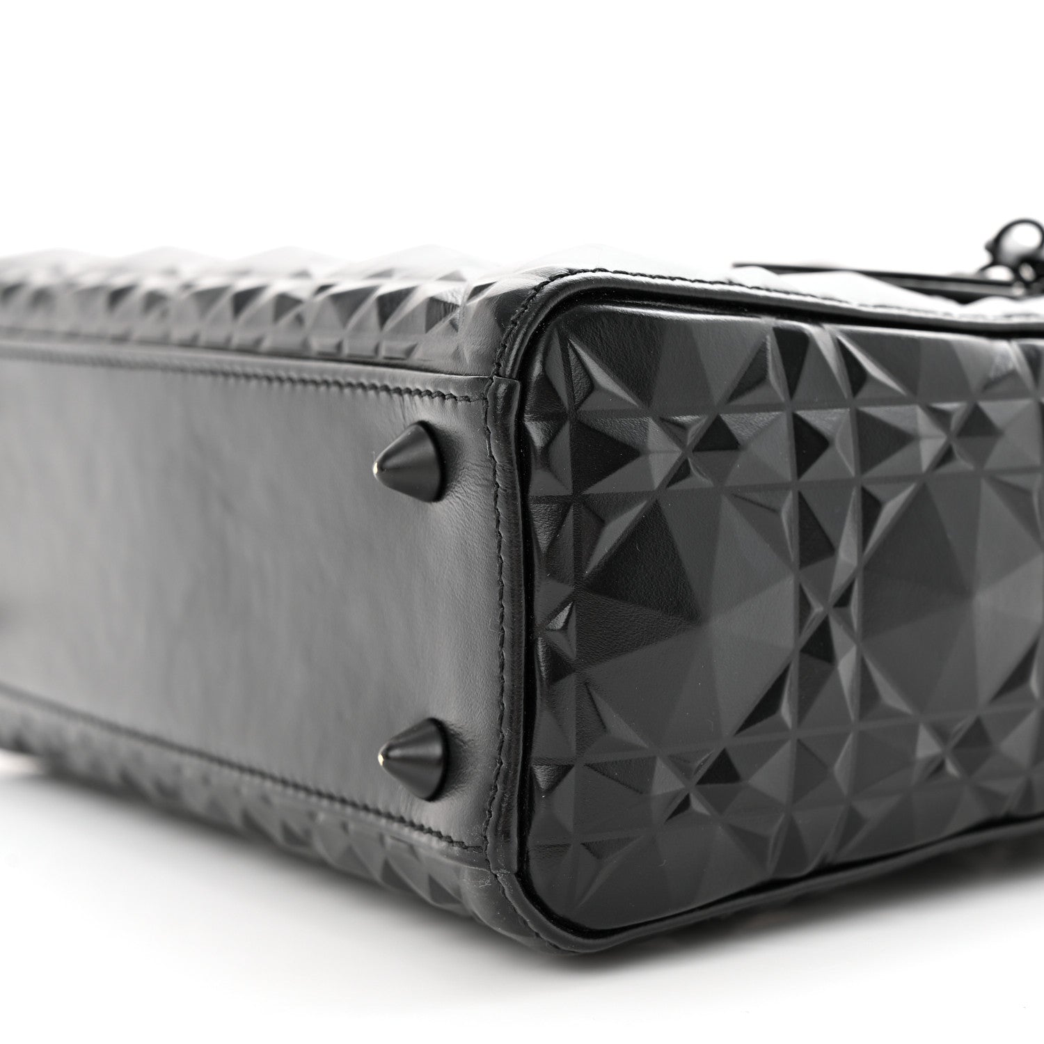 Christian Dior Calfskin Cannage Diamond Small My ABCDior Lady Dior Black 10 of 11