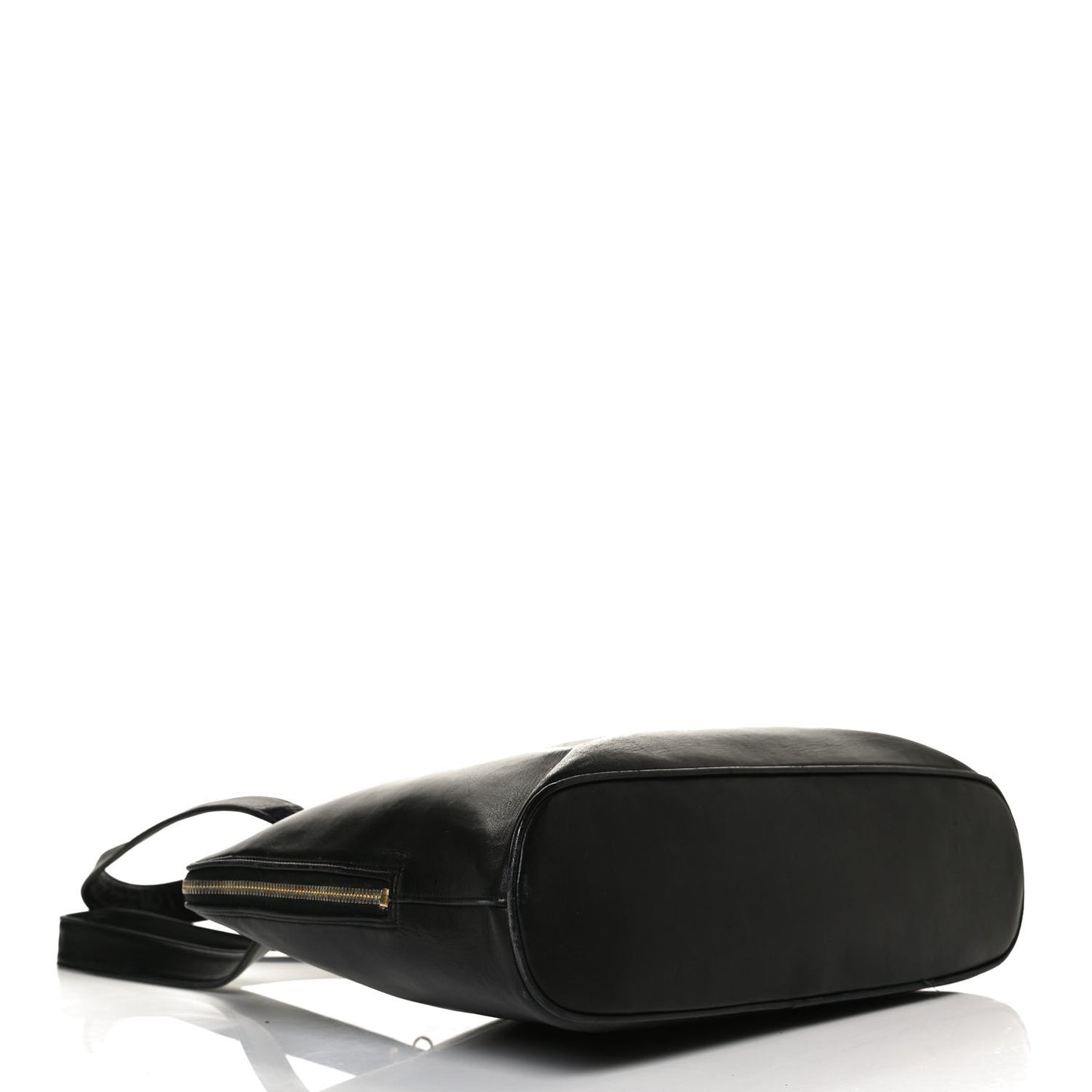 Lambskin CC Stitched Tote Black