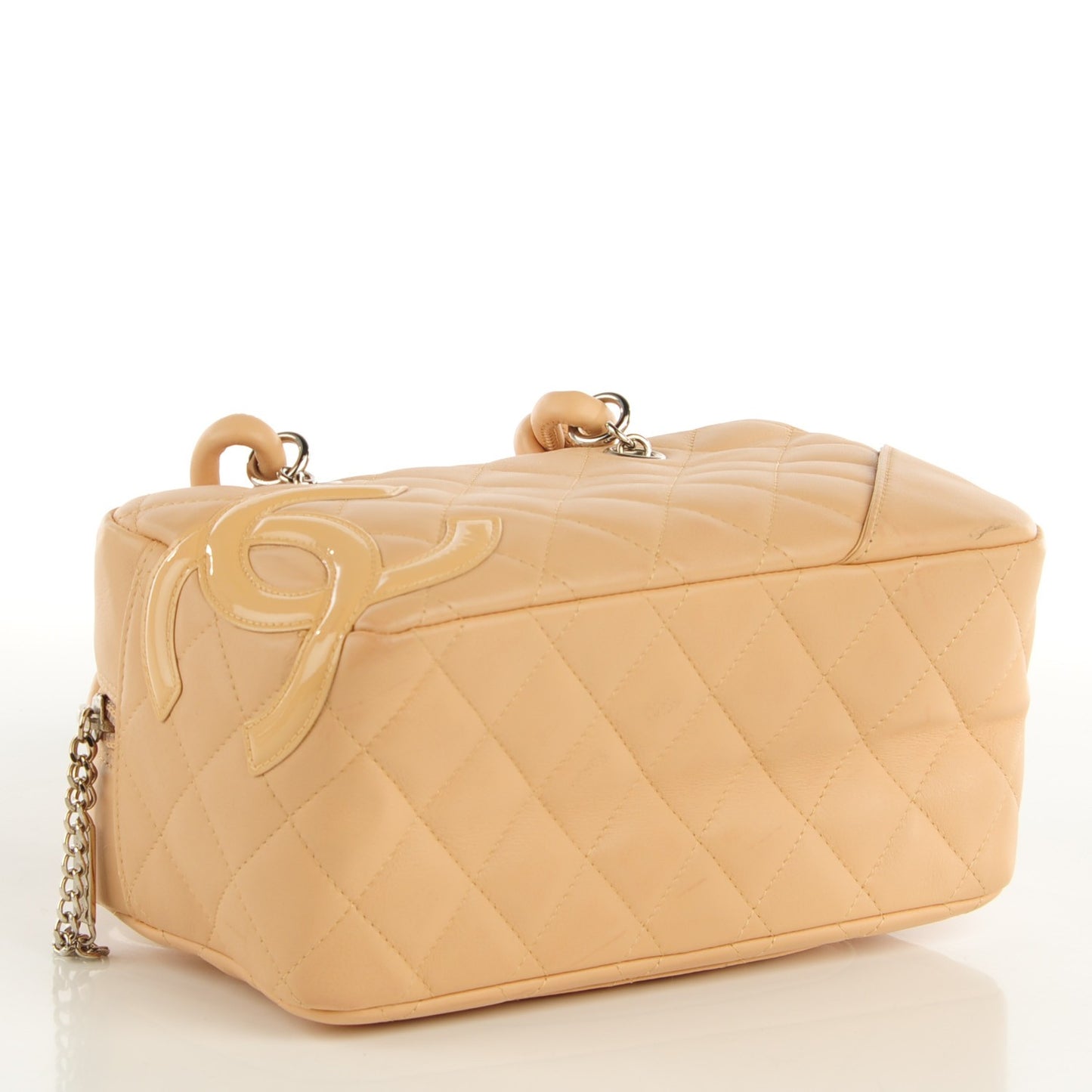 Calfskin Quilted Small Cambon Bowler Beige