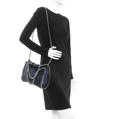 Stella McCartney Shaggy Deer Mini Falabella Fold Over Tote Lapis Navy 2 of 7
