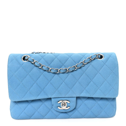 Chanel Iridescent Caviar Quilted Medium Double Flap Blue 1 of 10