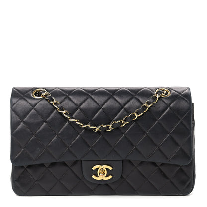 Chanel Lambskin Quilted Medium Double Flap Black 1 of 10
