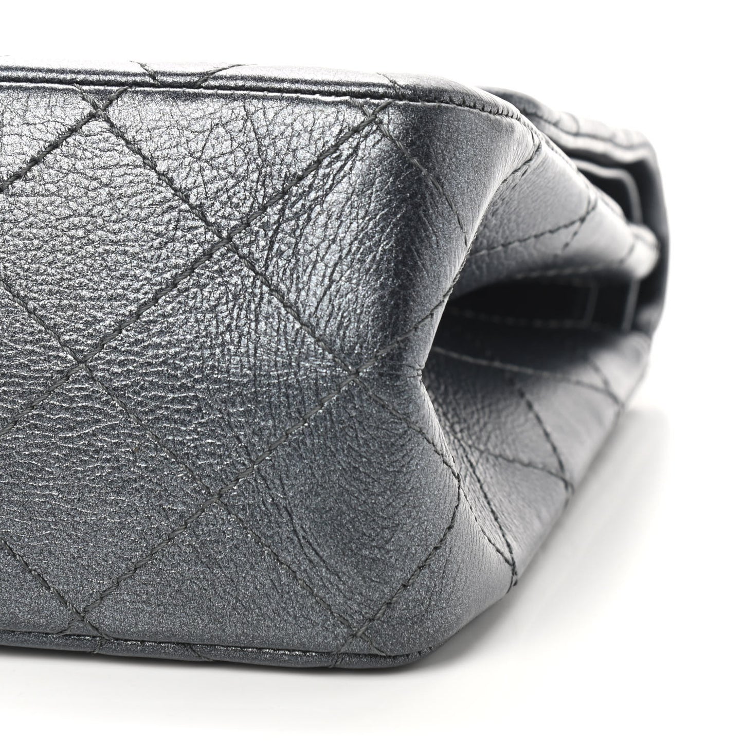Metallic Calfskin Quilted 2.55 Reissue 227 Flap Charcoal