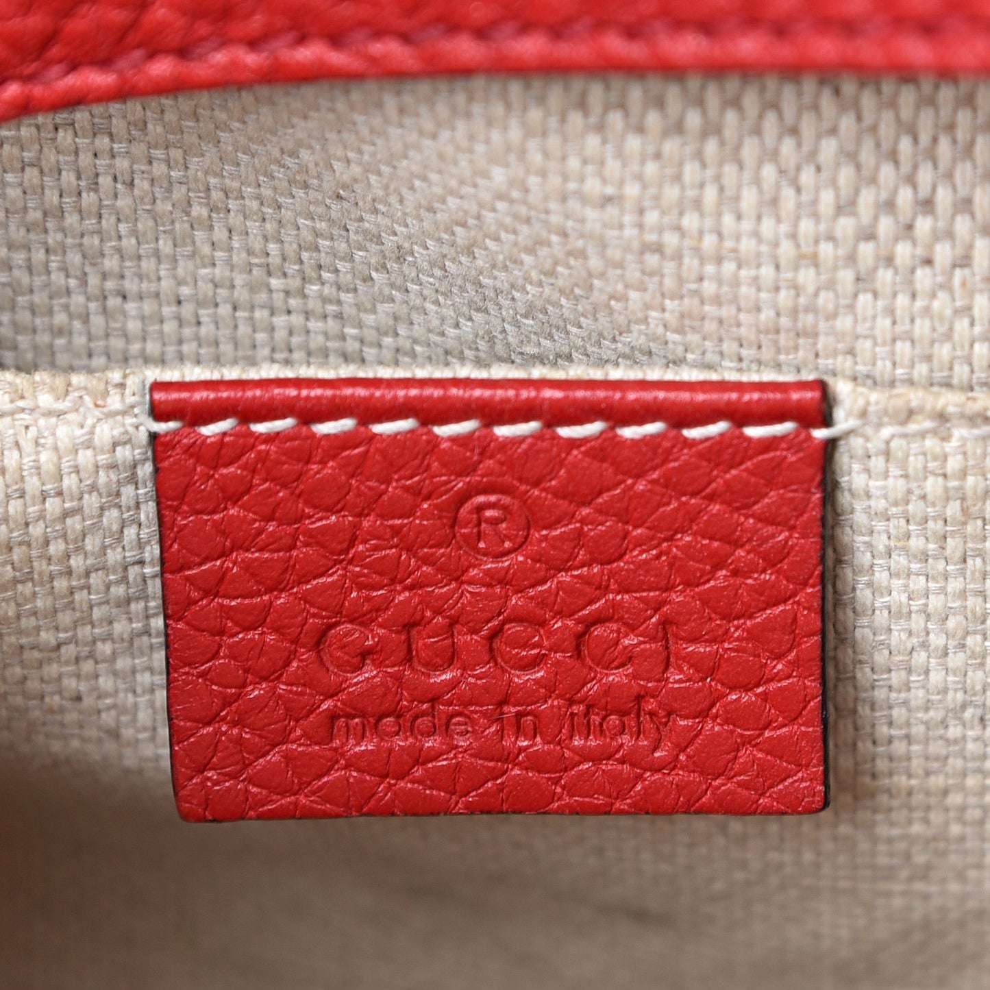 Pebbled Calfskin Small Soho Disco Bag Tabasco Red