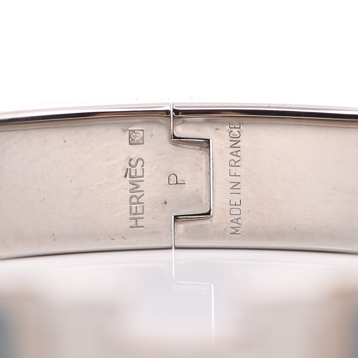 Hermes Enamel Narrow Clic Clac H Bracelet PM Bleu Lin 4 of 5