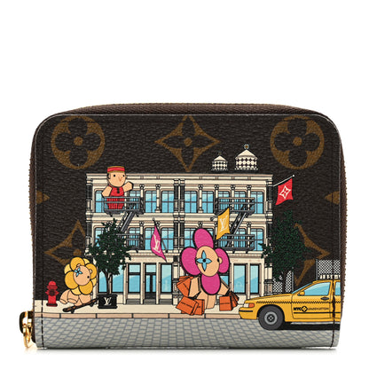 Louis Vuitton Monogram 2022 Christmas Animation New York Soho Zippy Coin Purse Yellow 1 of 6