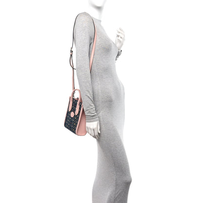 Gucci Denim Dollar Calfskin GG Monogram Mini Retro Interlocking G Tote Bag Blue Tea Multicolor Powder Pink 2 of 11