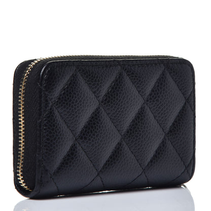 Chanel Caviar Quilted Zip Coin Purse Black 3 of 7