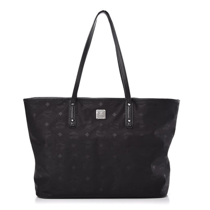 MCM Nylon Monogram Medium Dieter Shopper Tote Black 1 of 14