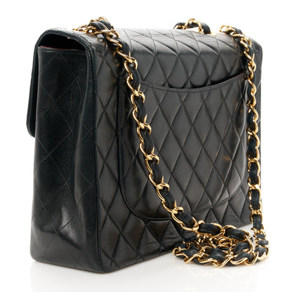 Chanel Lambskin Quilted Jumbo Single Flap Black 3 of 11