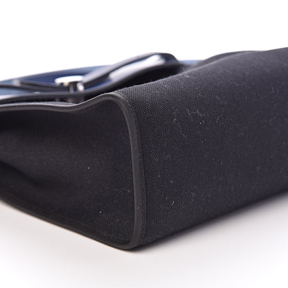 Hermes Vache Hunter Toile Herbag Zip 31 PM Bleu Saphir Black 9 of 10