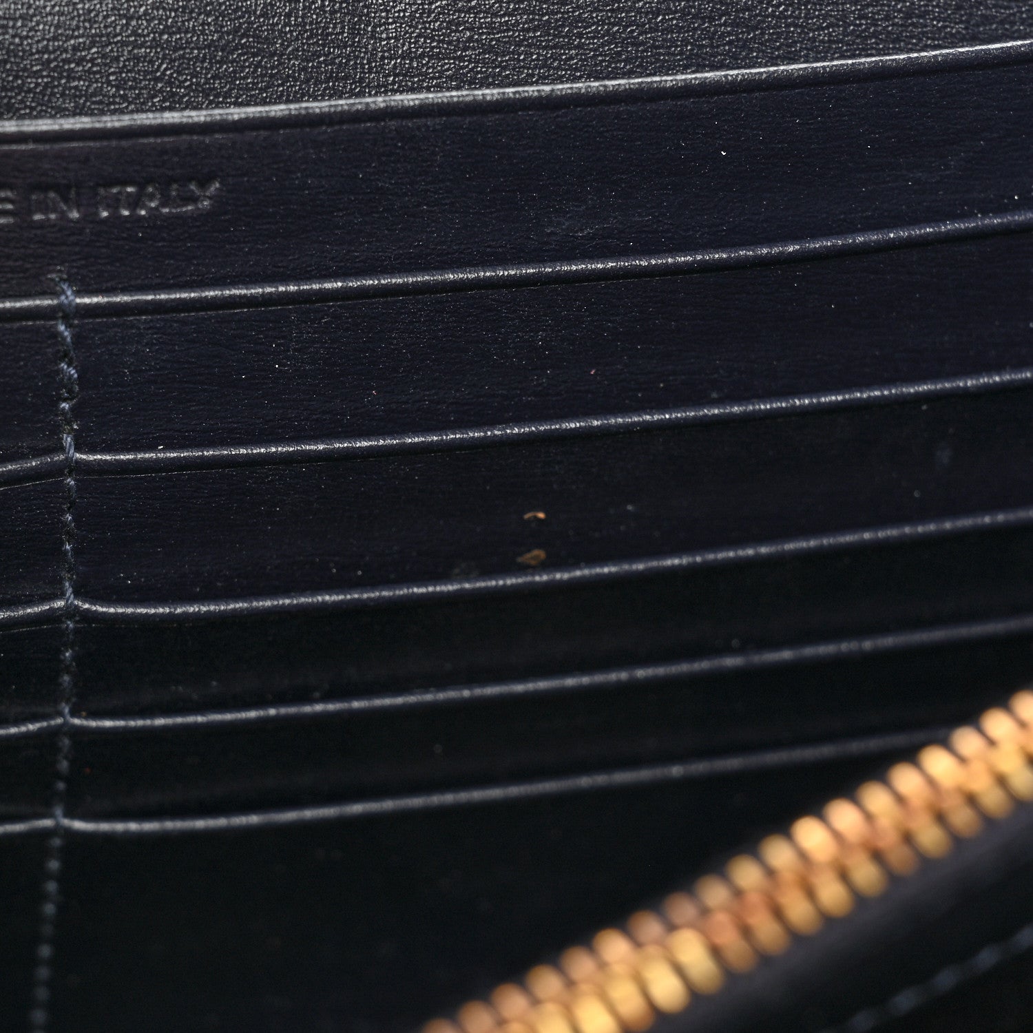Saint Laurent Smooth Calfskin Monogram Sulpice Chain Wallet Navy 13 of 17