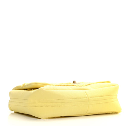Chanel Denim Coco Jumbo Single Flap Yellow 4 of 10