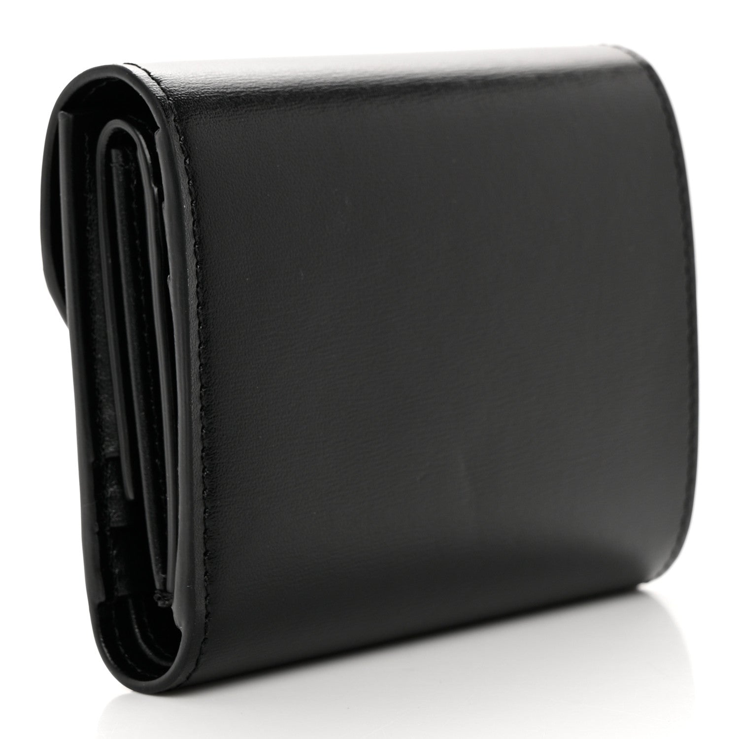 Celine Shiny Smooth Lambskin Small Triomphe Wallet Black 3 of 11