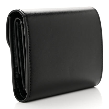 Celine Shiny Smooth Lambskin Small Triomphe Wallet Black 3 of 11