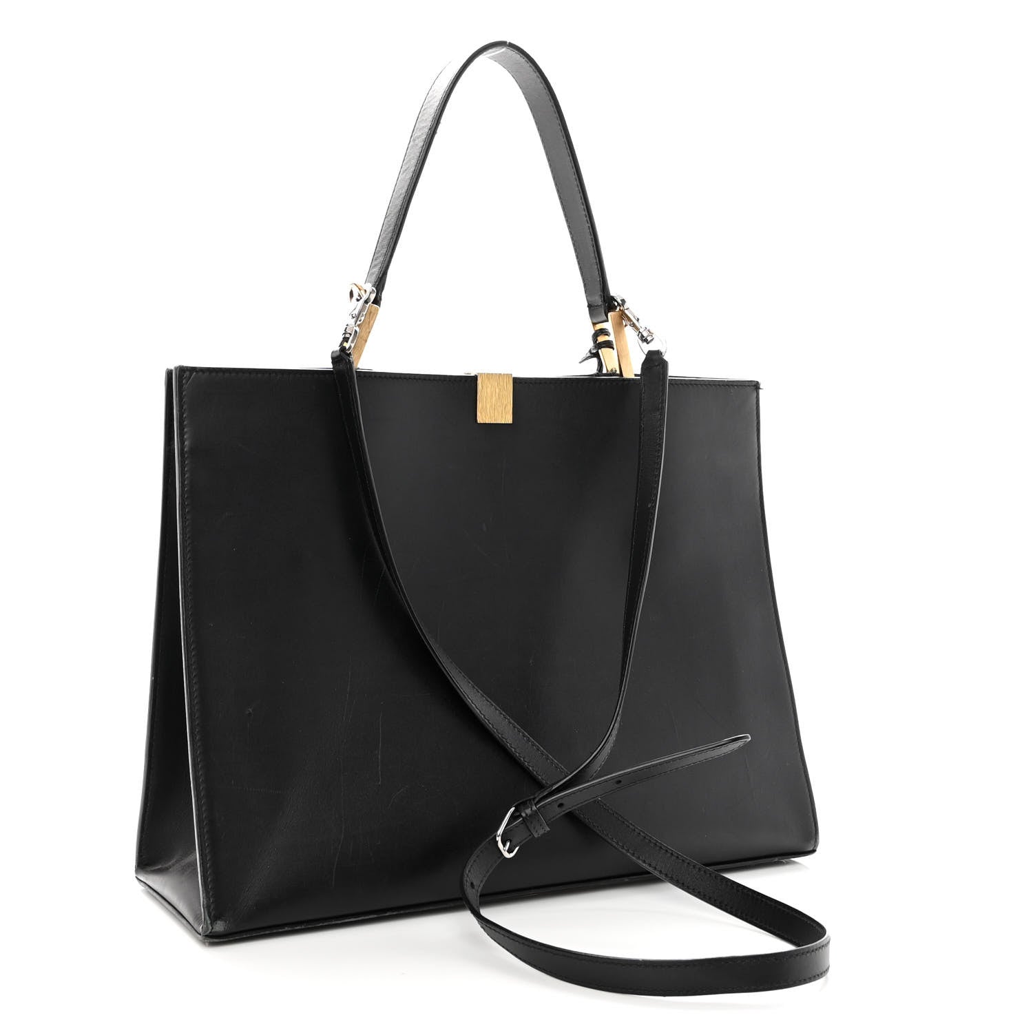 Balenciaga Calfskin Le Dix Soft Cabas M Shoulder Bag Black 3 of 16