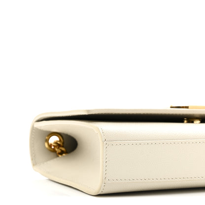 Saint Laurent Grain De Poudre Small Monogram Kate Satchel Crema Soft 8 of 9