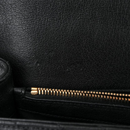 Saint Laurent Sheepskin Matelasse Chevron Monogram Large College Satchel Black 12 of 13