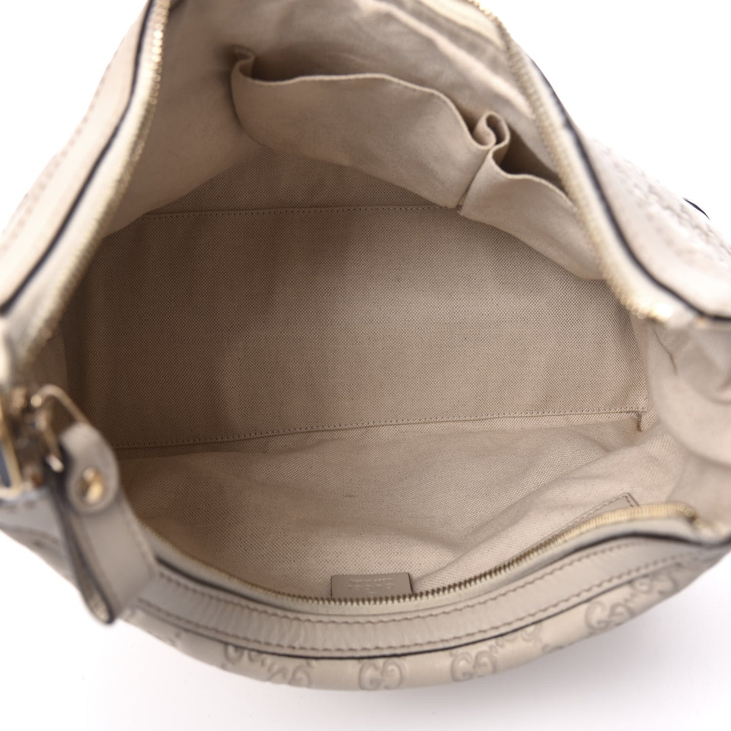 Guccissima Medium Lovely Heart Hobo Off White