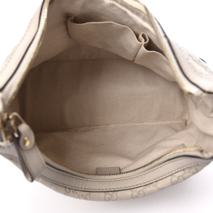 Gucci Guccissima Medium Lovely Heart Hobo Off White 5 of 19
