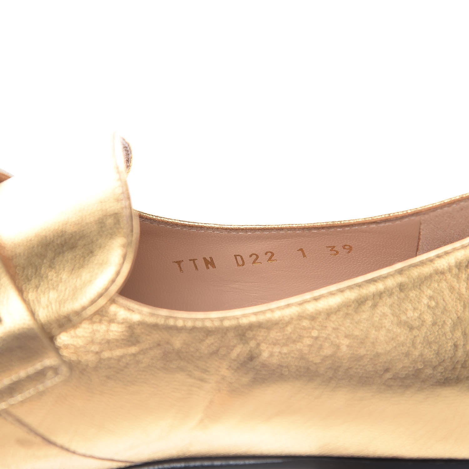 Valentino Garavani Metallic Calfskin Rockstud Loafers 39 Deep Gold 8 of 10