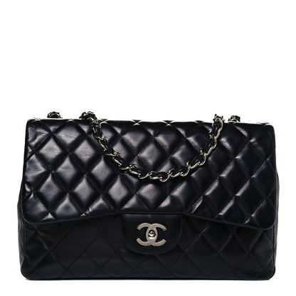 Chanel Lambskin Quilted Jumbo Single Flap Black 1 of 10